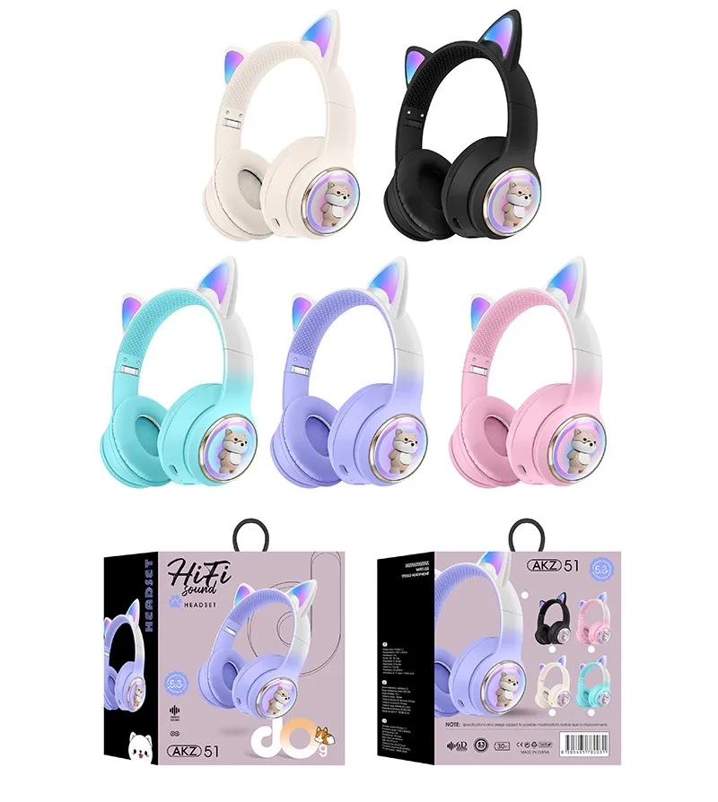 AKZ51 Kids Bluetooth Headphones – Safe 85dB Volume Limit, Active Noise Cancelling, 20-Hour Battery & Built-in Microphone for Online Classes & Travel - Image 2