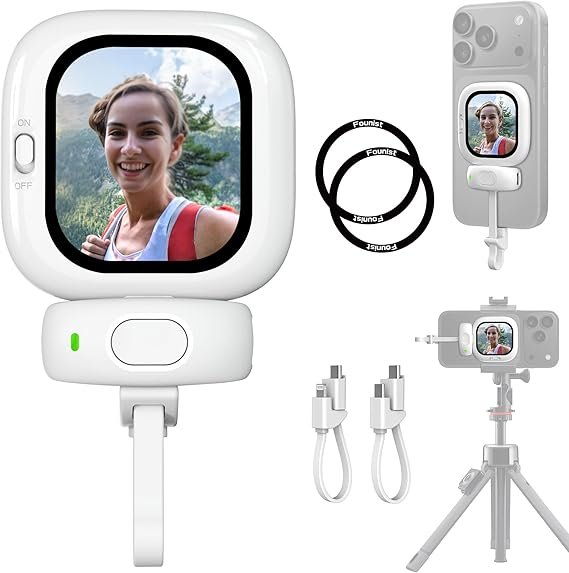 MINI VLOG SCREEN PERFECT SELFIE EVERYTIME T30 – Portable Selfie Light with Screen - Image 3