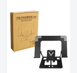 LT01 SG18 Tablet & Phone Desktop Stand – 360° Rotatable & Adjustable Metal Bracket with Foldable Design for iPad, Tablets & Smartphones – Black - Image 3