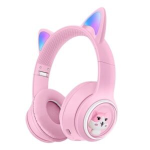 AKZ51 Kids Bluetooth Headphones – Safe 85dB Volume Limit, Active Noise Cancelling, 20-Hour Battery & Built-in Microphone for Online Classes & Travel