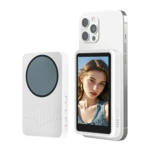 Magnetic Selfie Screen A3 – Rear Camera Vlog Monitor with 2.4" Display, Wi-Fi Mirroring & Bluetooth Remote for iPhone & Android – Black